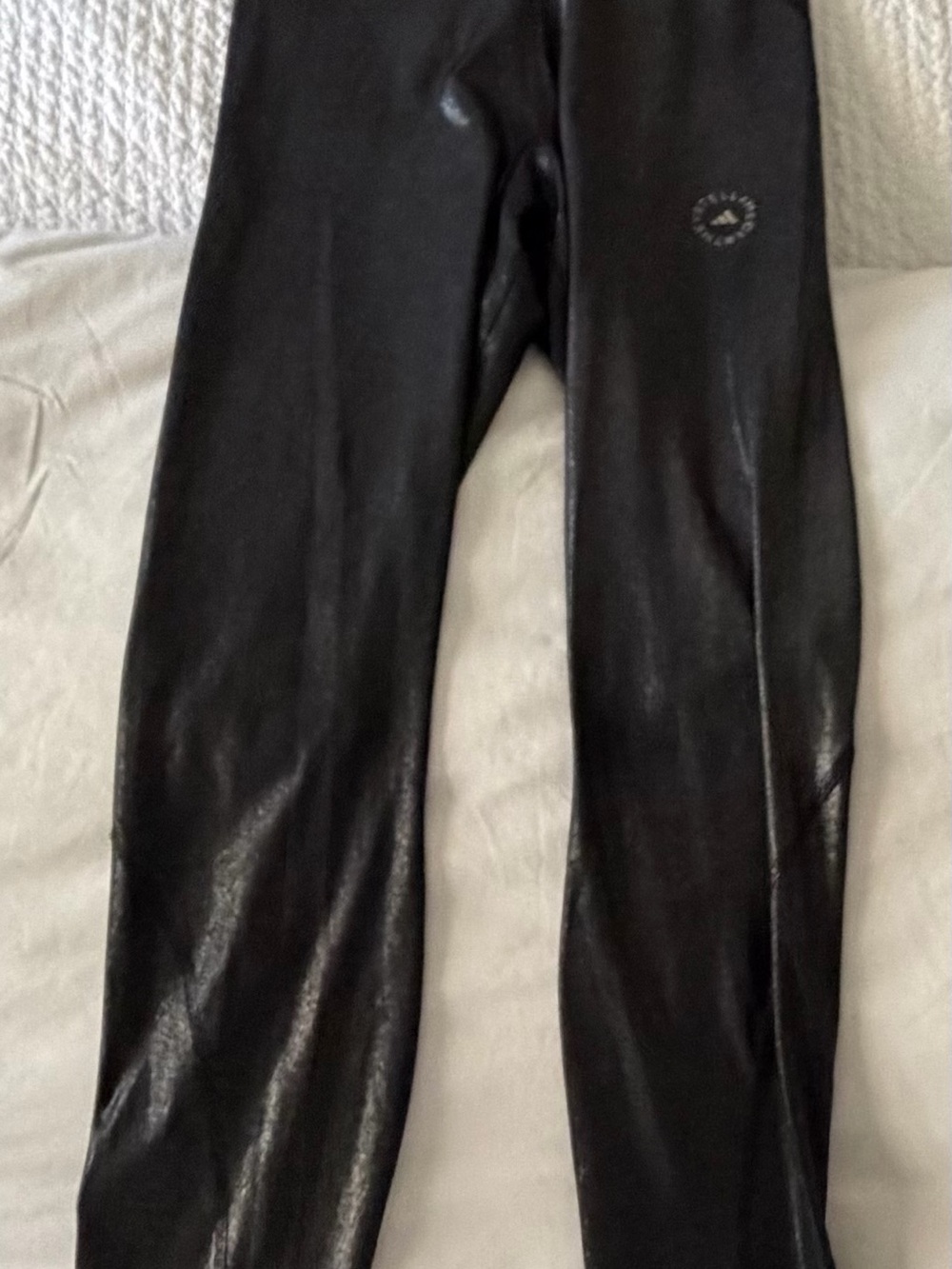 Adidas by Stella McCartney Black Metallic Logo Active Top - Picture 2 of 6